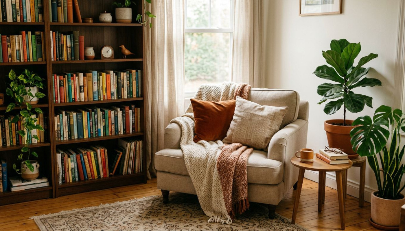 Aménager un coin lecture : astuces pour casser la routine du salon